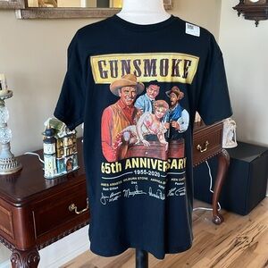 Gunsmoke Tshirt New Mens Medium 65th Anniversary TV Series Nostalgia